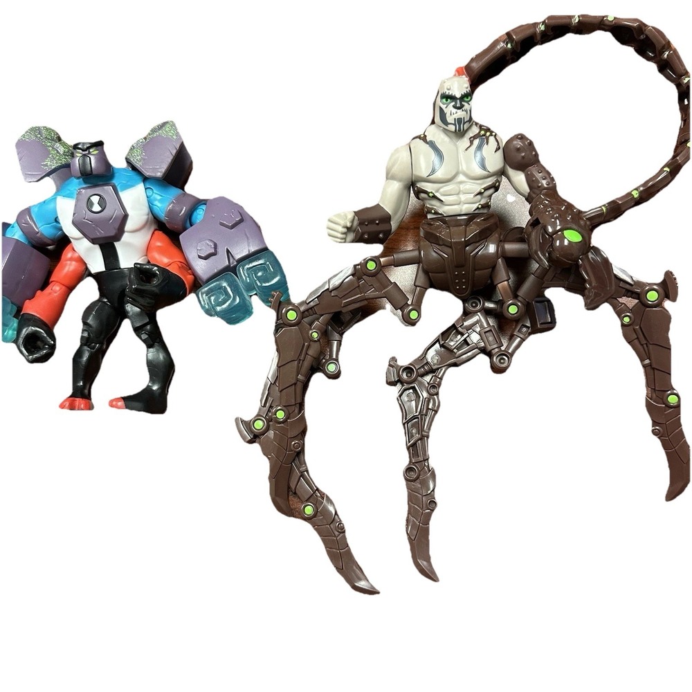 Ben 10 Action Figure Lot — Omni-Enhanced Four Arms‎ & Dr. Psychobos